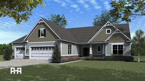 The Royalton house plan, exterior view 1